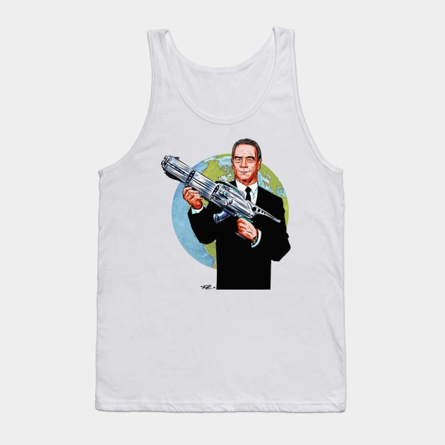 Tommy Lee Jones - An illustration by Paul Cemmick Tank Top by PLAYDIGITAL2020